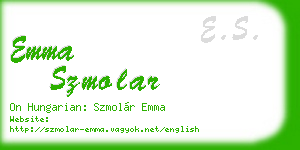 emma szmolar business card